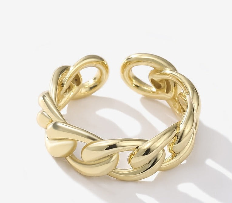 Kyda - 18K Gold Chain Ring