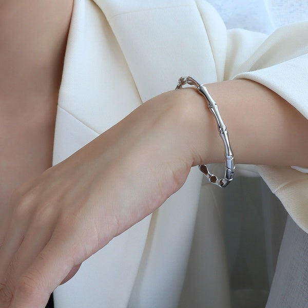 Bamboo - 18K White Gold Bracelet