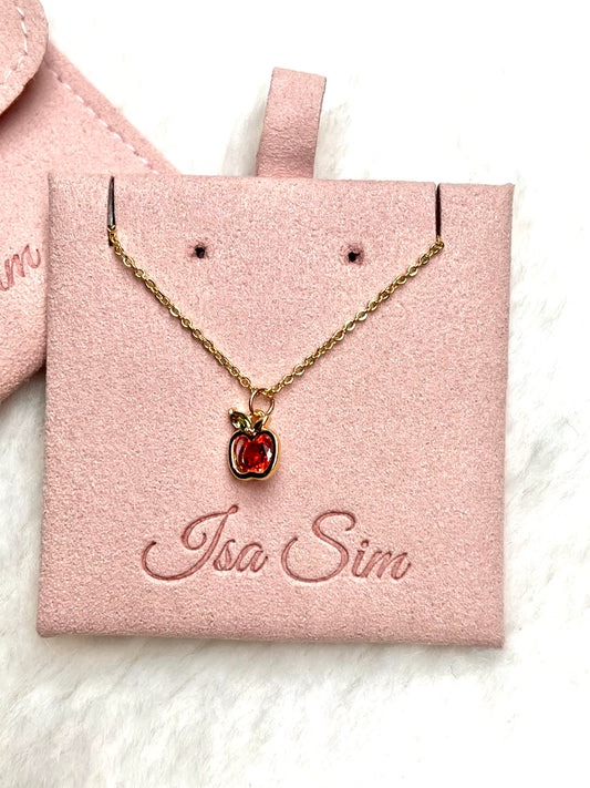 Fruity - 18K Gold Cz Apple Necklace