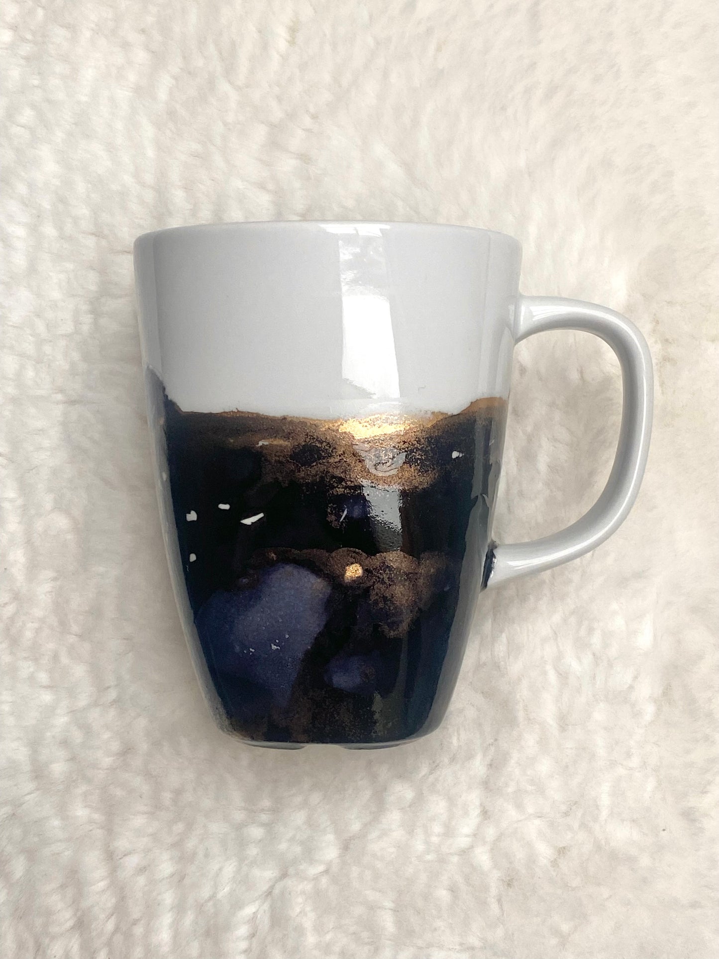 Hand-Painted White Porcelain Mug