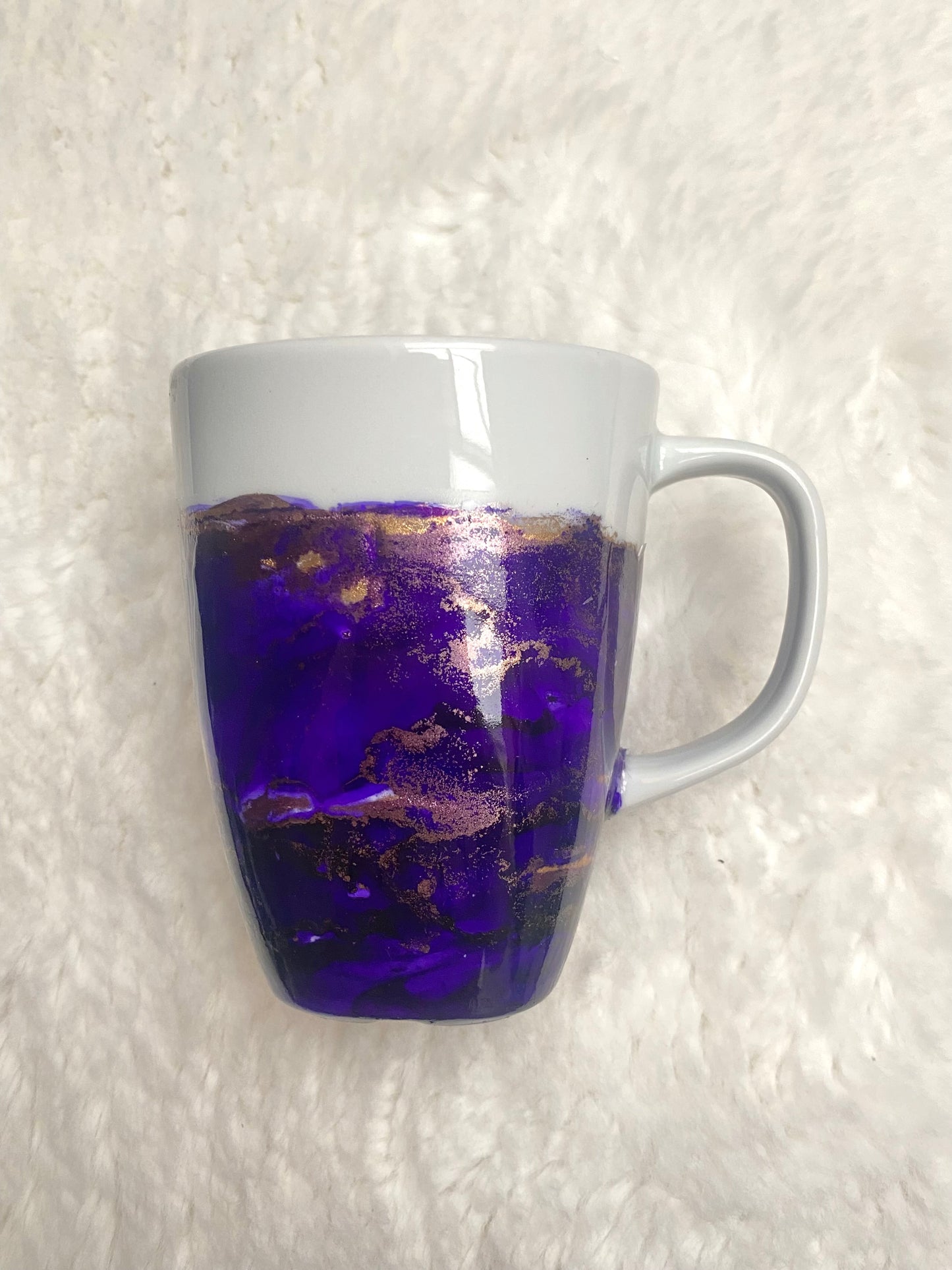 Hand-Painted White Porcelain Mug