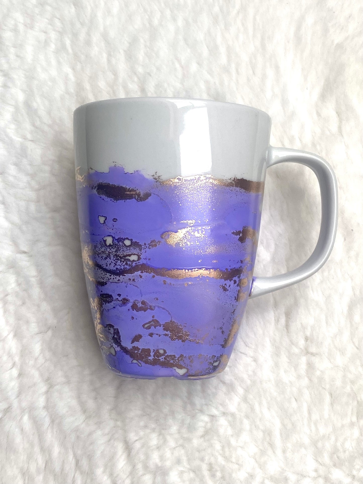 Hand-Painted White Porcelain Mug