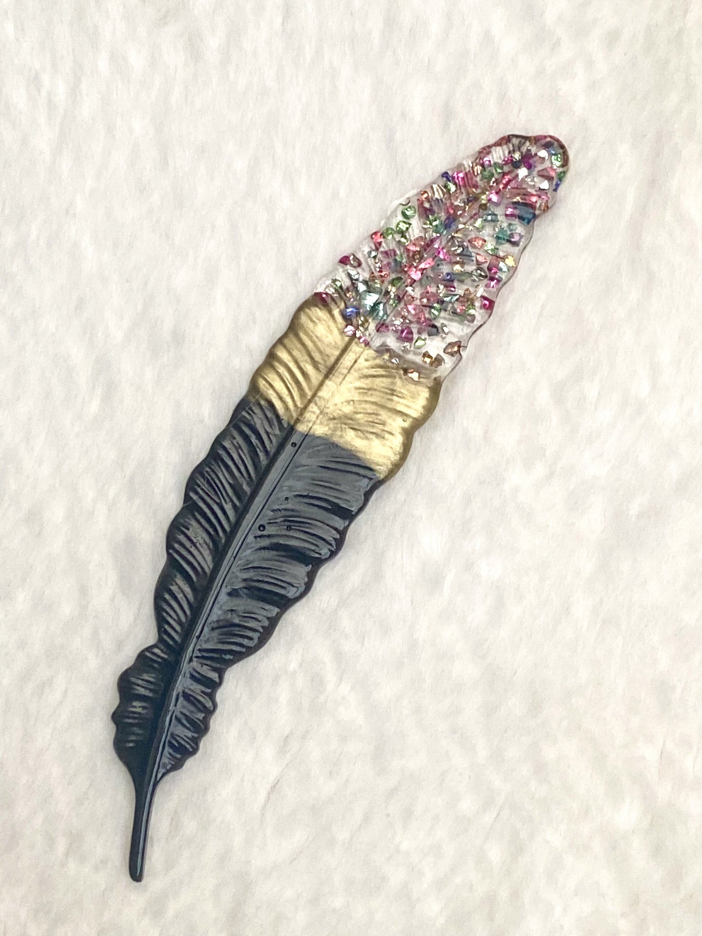 Feather/ Leaf Resin Bookmark